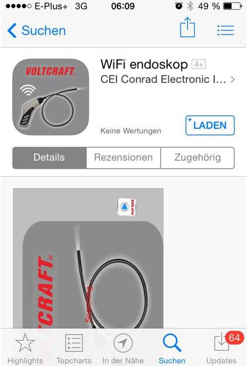 Produktbild Voltcraft Endoskop BS-20 WiFi