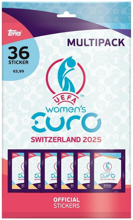 Topps Women's Euro 2025 Sticker Mega Multipack (Englisch, Booster Pack)