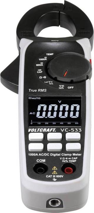 Actual product image Voltcraft VC533 Current clamp AC/DC (CAT III 600V)