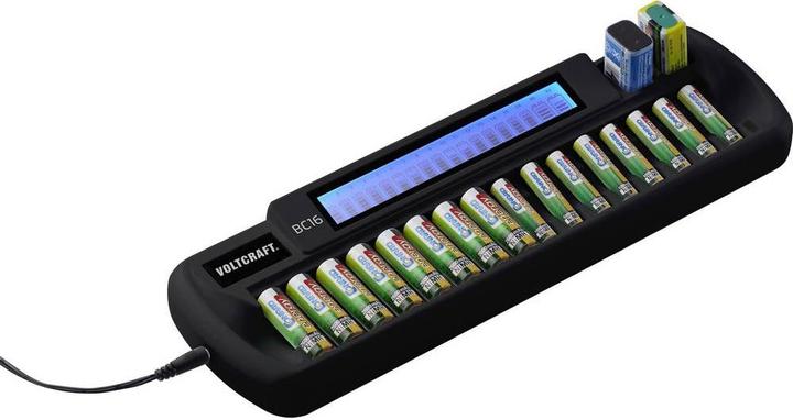 Image du produit Voltcraft Chargeur de piles rondes BC16 (1 pcs, 9V Block, AAA, AA, Batterie)