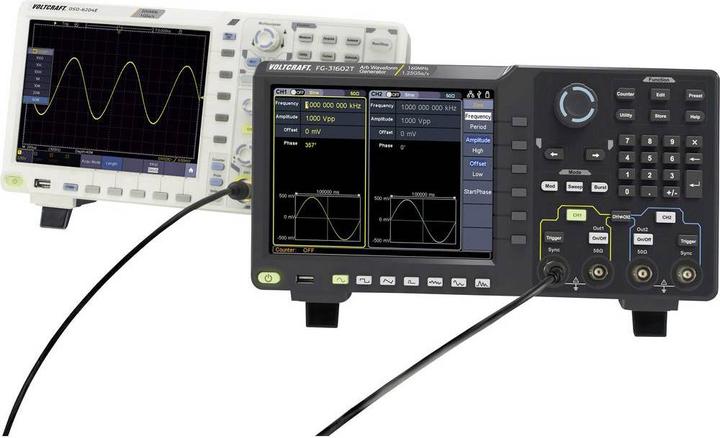Produktbild Voltcraft 160 MHz Zweikanal-Arbiträr-Signalgenerator mit Touchscreen-Bedienung