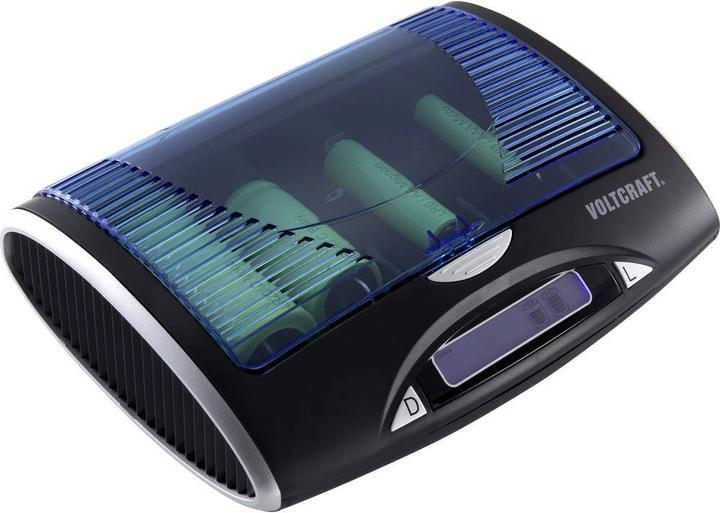 Produktbild Voltcraft Universal-Ladegerät P600-LCD mit USB (1 Stk., AA, AAA, 9V Block, C, D, Ladegerät ohne Akku)