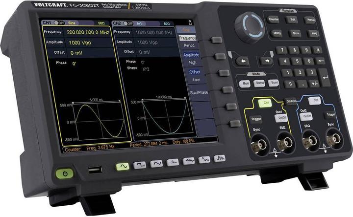 Image du produit Voltcraft Générateur de signaux arbitraires 80 MHz à deux canaux avec écran tactile