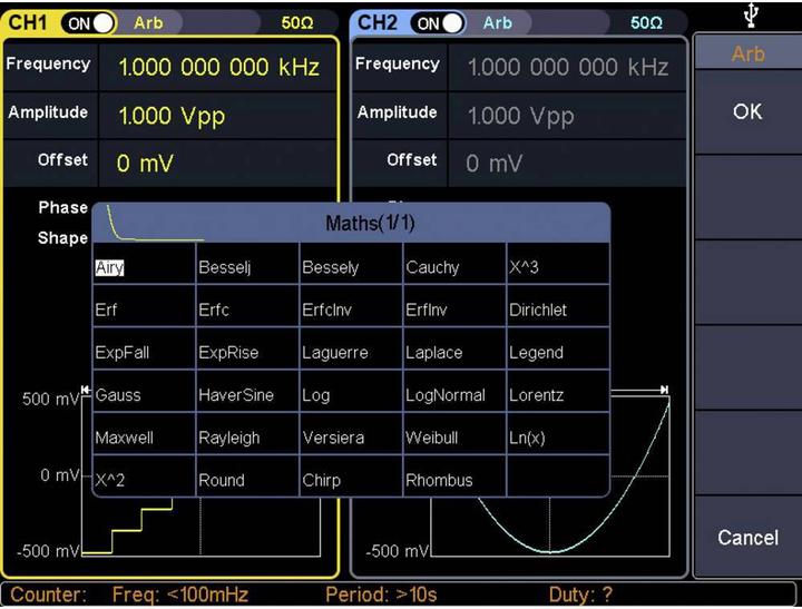 Image du produit Voltcraft Générateur de signaux arbitraires 80 MHz à deux canaux avec écran tactile