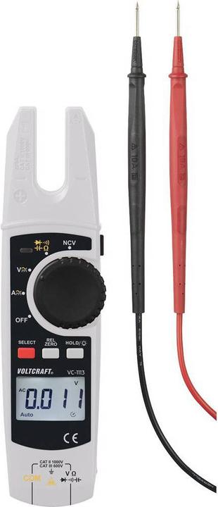 VC-1113 Stromzange Messleitungen 2 x AA Batterien Tragetasche Bedienungsanleitung
