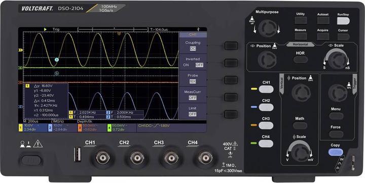 Actual product image Voltcraft DSO-2104 (CAT II 400V)