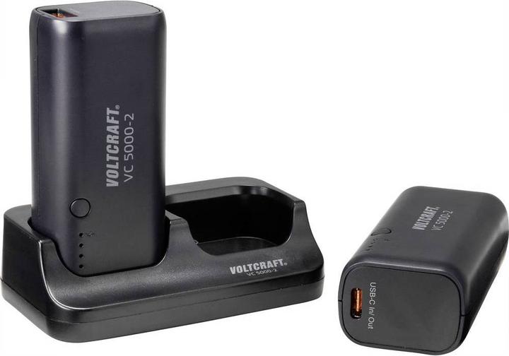 Produktbild Voltcraft Ladestation mit 2 Powerbanks 5000 mAh (5000 mAh, 18.50 Wh)