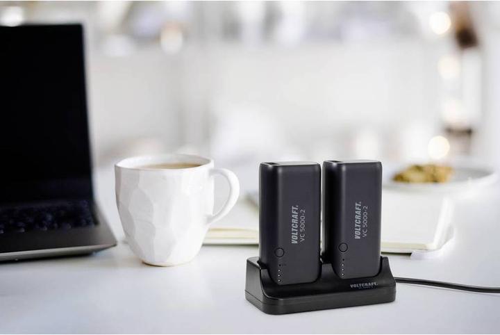 Produktbild Voltcraft Ladestation mit 2 Powerbanks 5000 mAh (5000 mAh, 18.50 Wh)