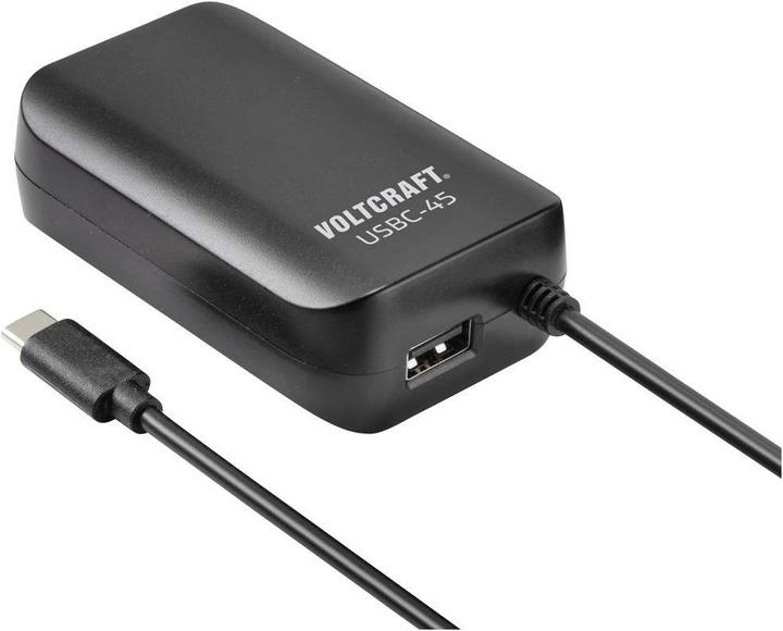 Actual product image Voltcraft Notebook power supply 45 W 5 V/DC 9 12 15 20 V/DC 3 A (45 W)