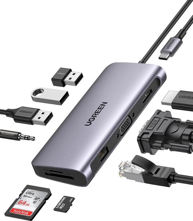 Produktbild Ugreen 10 in 1 -C Hub (USB-C, 10 Ports)