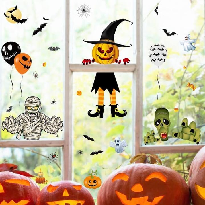 Actual product image Cover-Discount Halloween window sticker tattoo