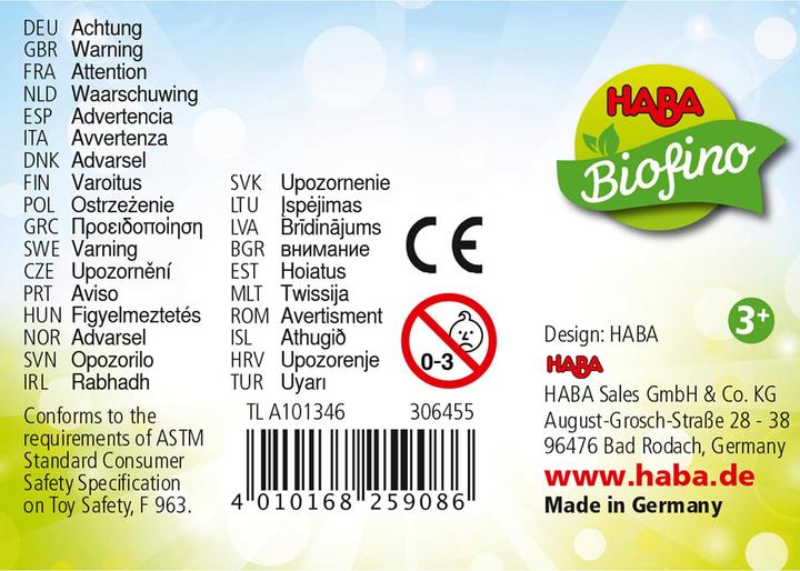 Nutritional values and ingredients Haba Biofino Boodschappennet Fruit en groenten