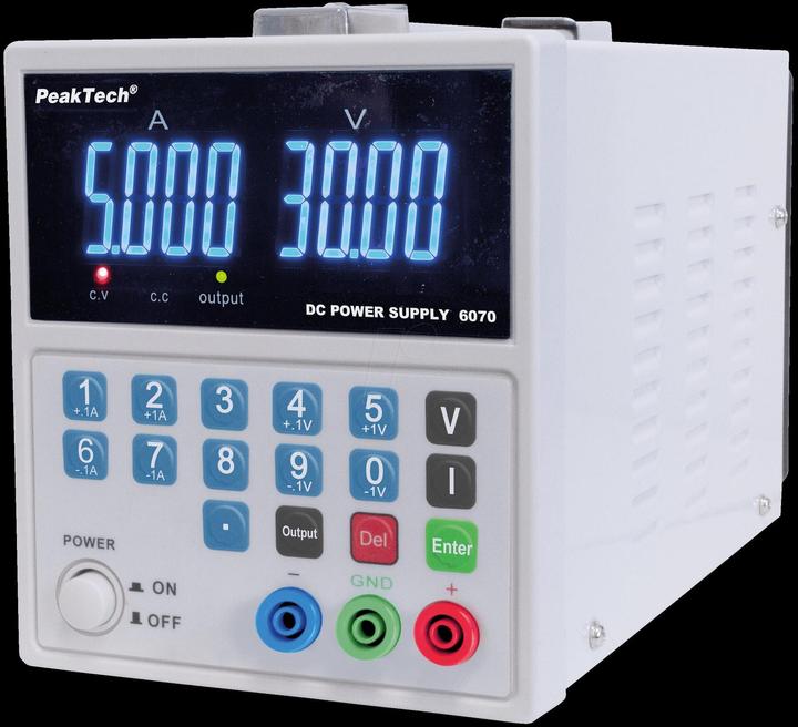Produktbild Peaktech Labornetzgerät 1 Kan....30 VDC VDC 5 A (6070)