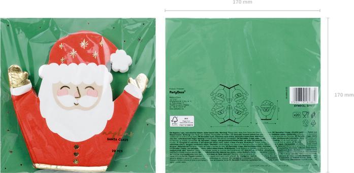 Actual product image Partydeco Christmas napkins (20 x, 16 x 15 cm)