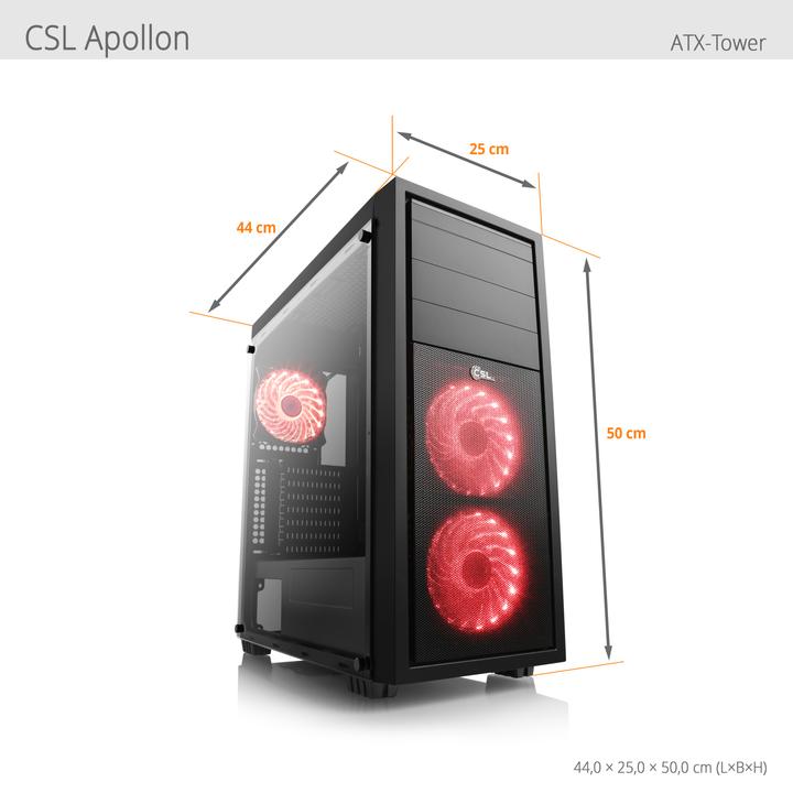 Produktbild CSL Gaming PC M11270H, QWERTZ Layout (DE) (AMD Ryzen 7 5700G, 16 GB, 1000 GB, AMD Radeon Graphics)