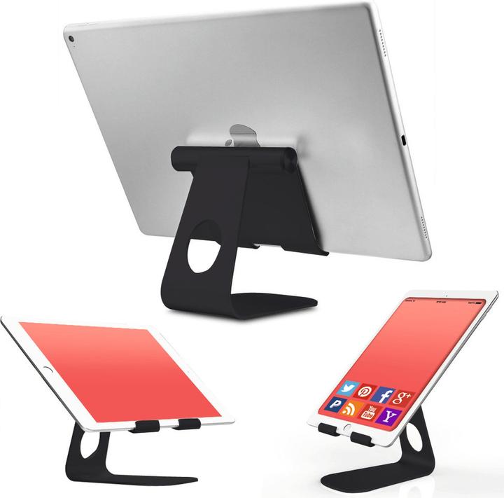 Image du produit Terratec iTab M Support pour smartphone et tablette en aluminium noir