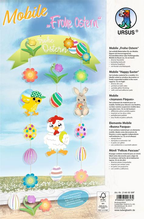 Produktbild Ursus Osterbastelset Mobile Frohe Ostern