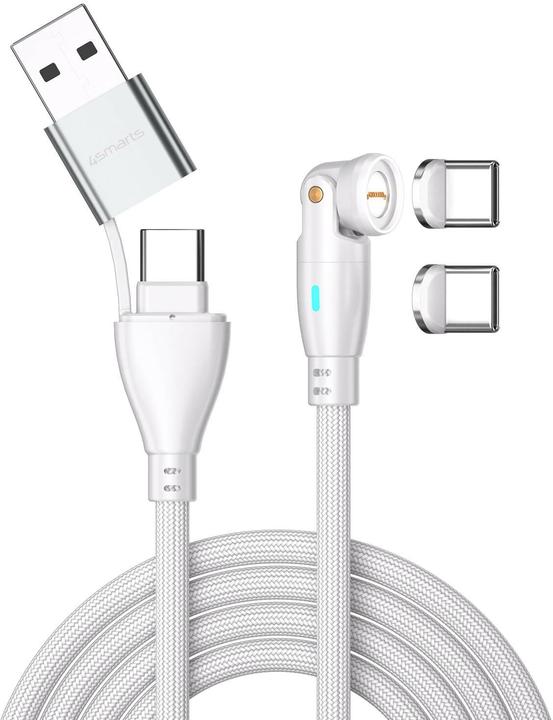 4smarts USB-C/A 540° Magnetkabel GravityCord (1.80 m, USB 2.0)