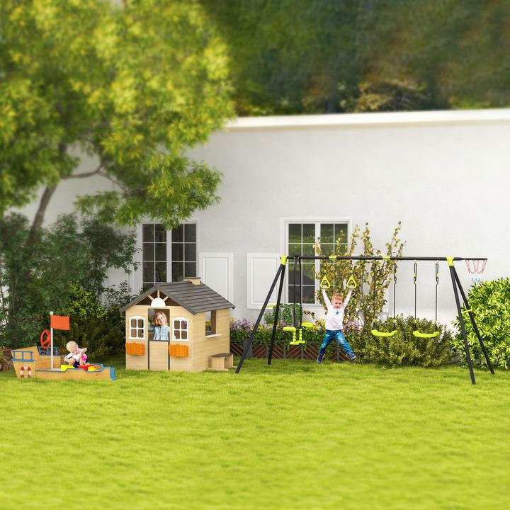 Produktbild Outsunny Kinderspielhaus mit Blumentopfhalter