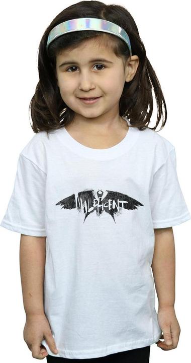 Actual product image Disney Girls Maleficent Mistress Of Evil Wings Silhouette Cotton T-Shirt (140, 146)