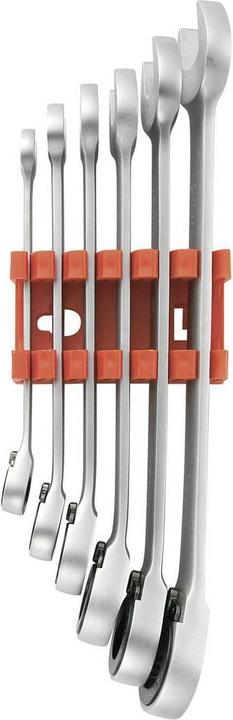 Produktbild Toolcraft Gabel-/Ratschenschlüssel-Satz umschaltbar 6tlg (8 mm, 10 mm, 13 mm, 15 mm, 17 mm, 19 mm)