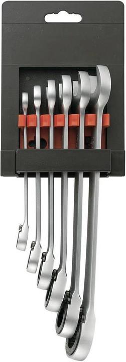 Produktbild Toolcraft Gabel-/Ratschenschlüssel-Satz umschaltbar 6tlg (8 mm, 10 mm, 13 mm, 15 mm, 17 mm, 19 mm)