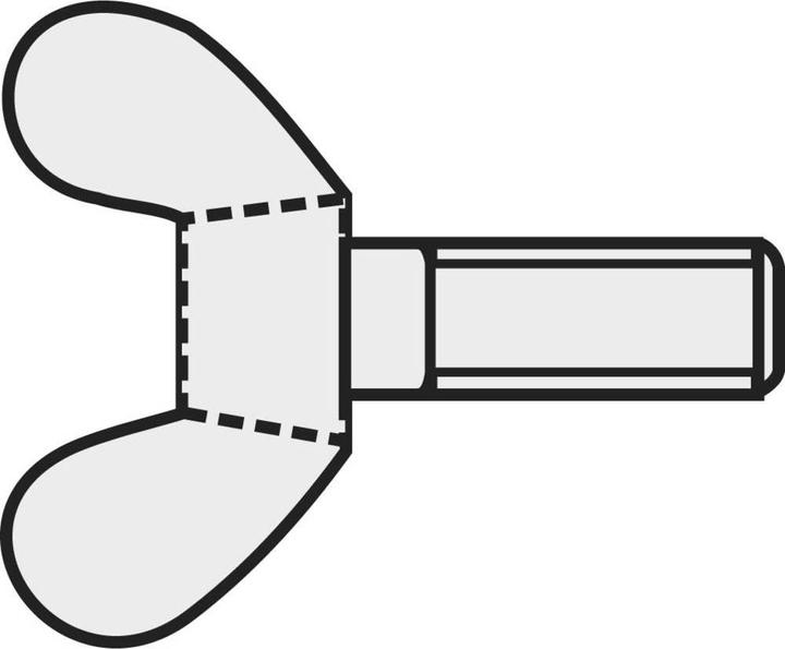 Produktbild Toolcraft Flügelschrauben (10 Schrauben pro Stück)