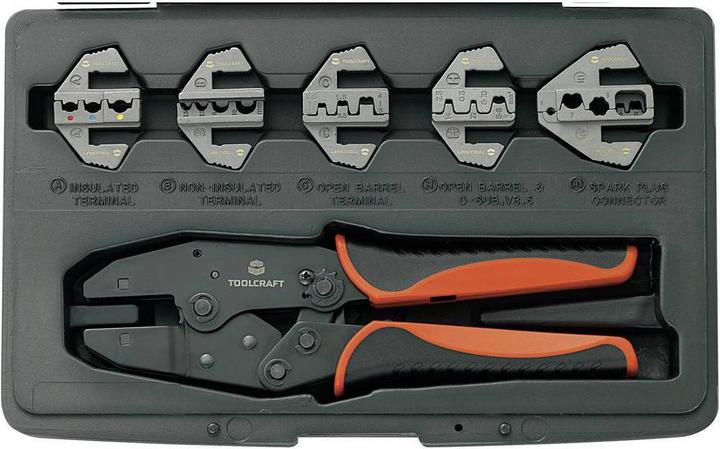 Productafbeelding Toolcraft Krimptangset, gedeeltelijk (225 mm)