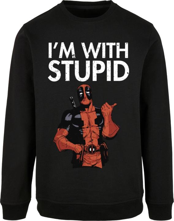 Immagine prodotto Absolute Cult Deadpool - Maglia a girocollo I Am With Stupid - 115375 (S)