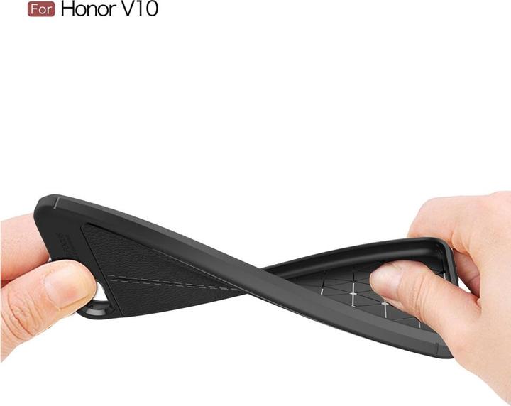 Actual product image Screenguard Honor View 10 Case Leather Design TPU Cover (Honor View 10)