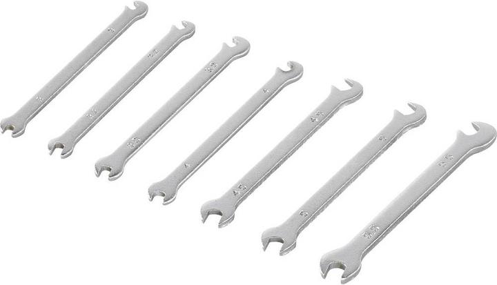 Actual product image Toolcraft 7pcs. mini open-end spanner set 3.0 - 5.5 mm (5 mm, 5.5 mm, 3.2 mm, 4.5 mm, 3 mm, 3.5 mm, 4 mm)