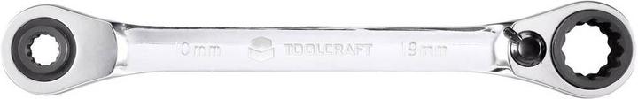 Produktbild Toolcraft 4 in 1 Doppel-Ratschenringschlüssel 10x13 - 17x19, umschaltbar (17 mm, 10 mm, 13 mm, 19 mm)