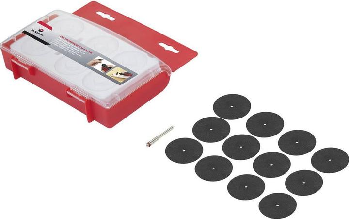 Image du produit Toolcraft Jeu de 12 disques à tronçonner Ø 38X3.2MM avec mandrin de serrage