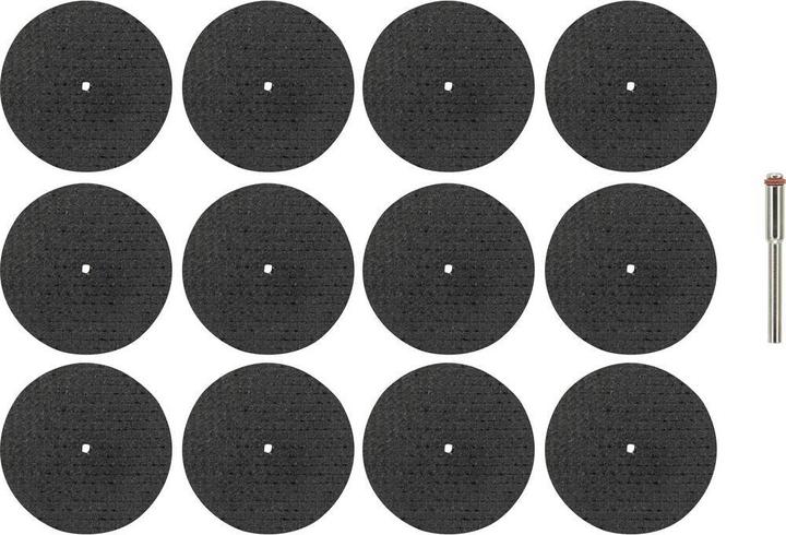 Image du produit Toolcraft Jeu de 12 disques à tronçonner Ø 38X3.2MM avec mandrin de serrage