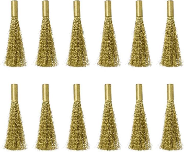 Toolcraft Pinceau de rechange pour gomme en fibre de verre Lot de 12 (fil de laiton) 4 mm