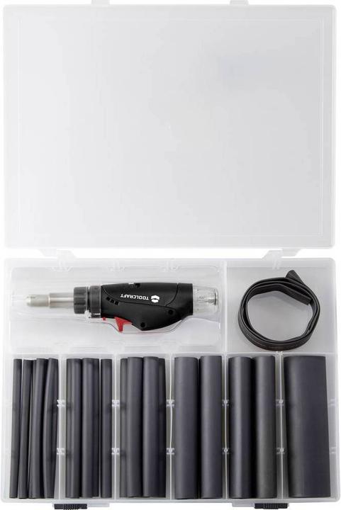 Immagine prodotto Toolcraft Set di 27 pezzi di tubi termorestringenti con mini torcia a gas caldo da 1300 °C
