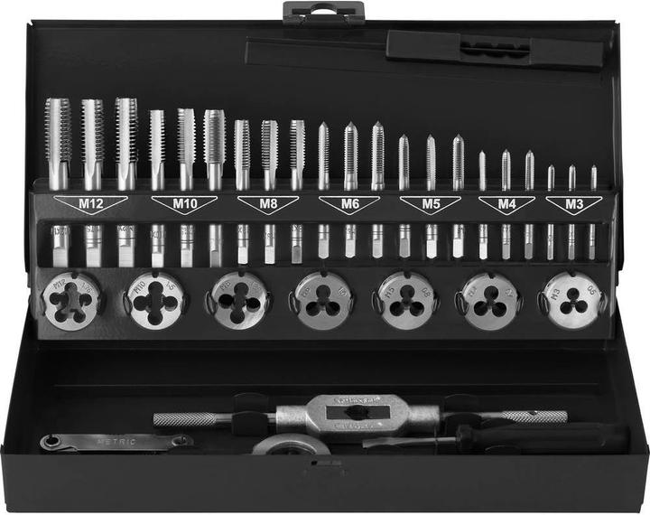 Toolcraft Set de 32 tarauds et filières 32-TLG