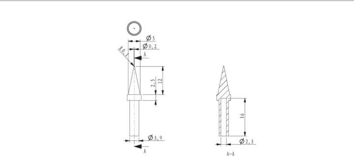 Produktbild Toolcraft Lötspitze Bleistiftform 0.2 mm (Lötspitze)