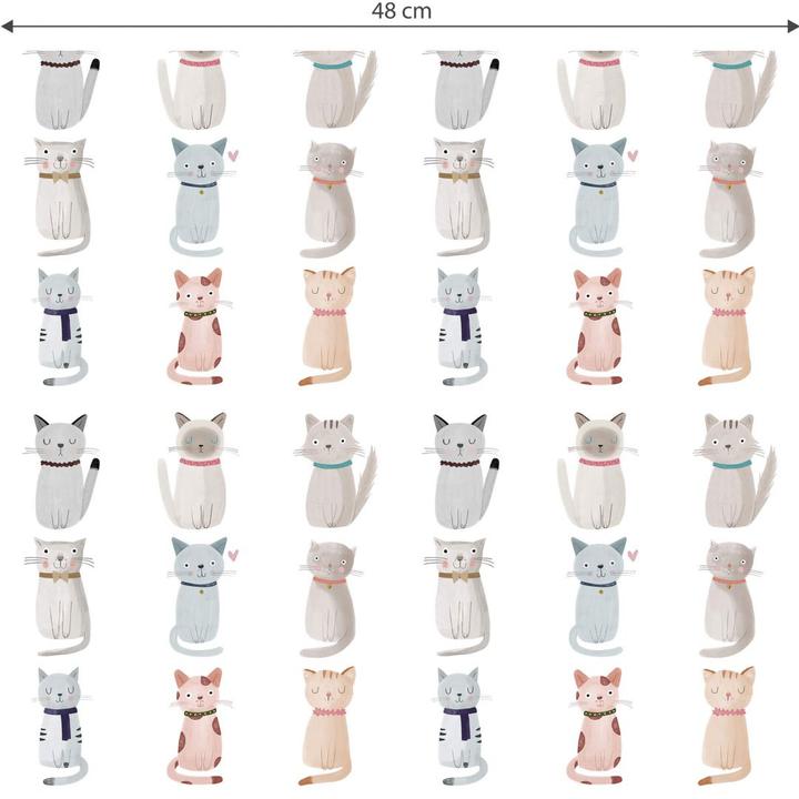Actual product image Trenddeko Loske - Cat Family (1008 x 48 cm)