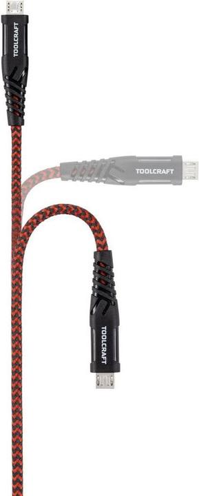 Image du produit Toolcraft Câble de connexion USB 2 (1 m, USB 2.0, 12 W)