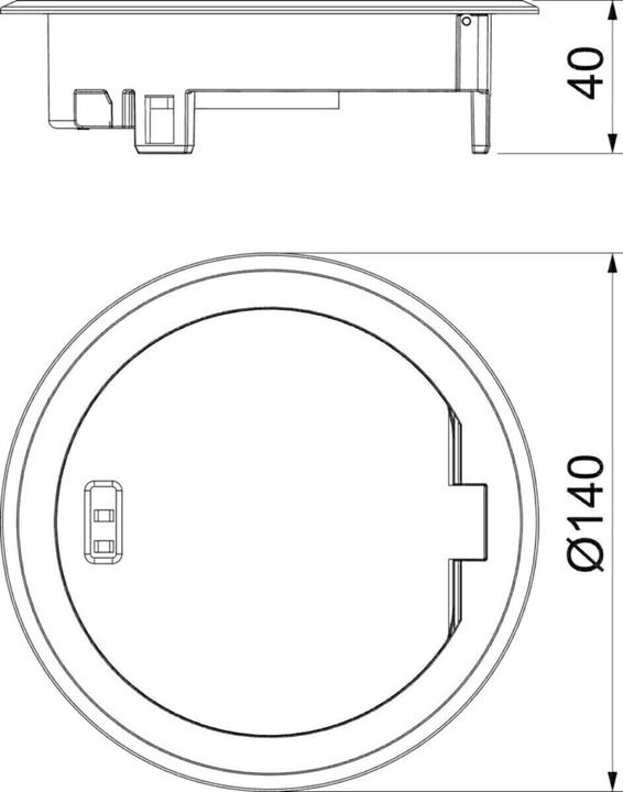 Actual product image OBO Bettermann OBO GES R2 Ni Hinged cover with snap-in slider