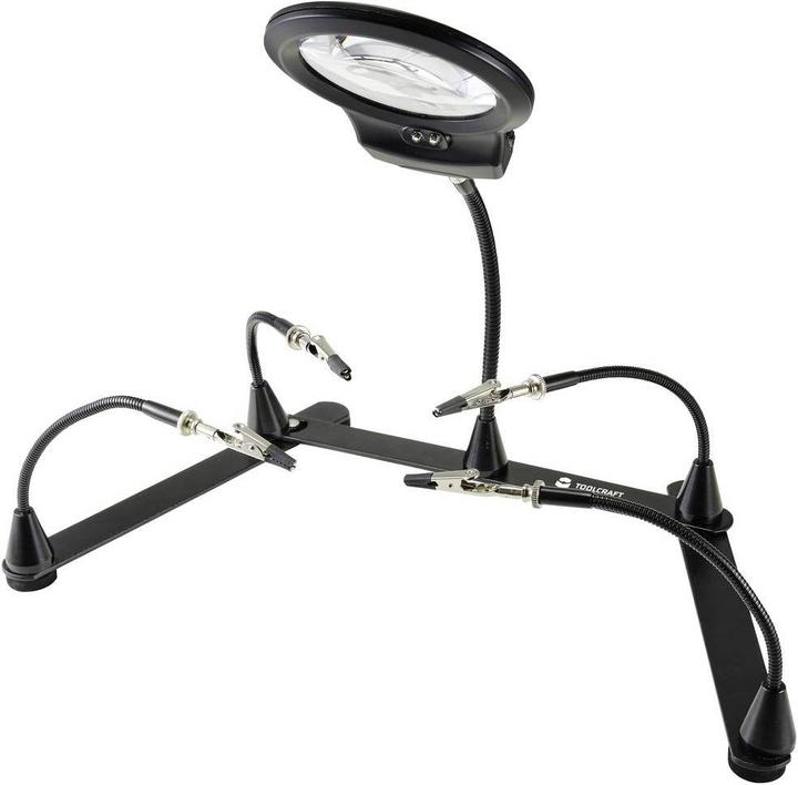 Actual product image Toolcraft Magnetic helping hand with magnifying glass (Third hand)