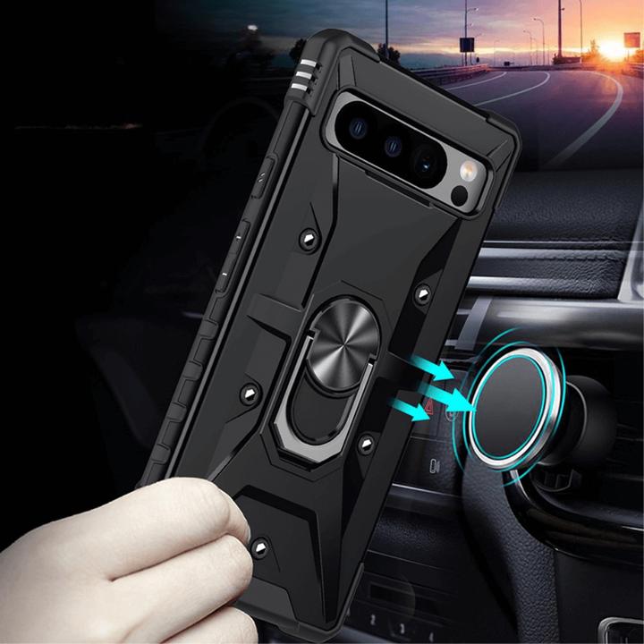 Actual product image Cover-Discount Google Pixel 8 Pro - Armor Case with kickstand black (Google Pixel 8 Pro)