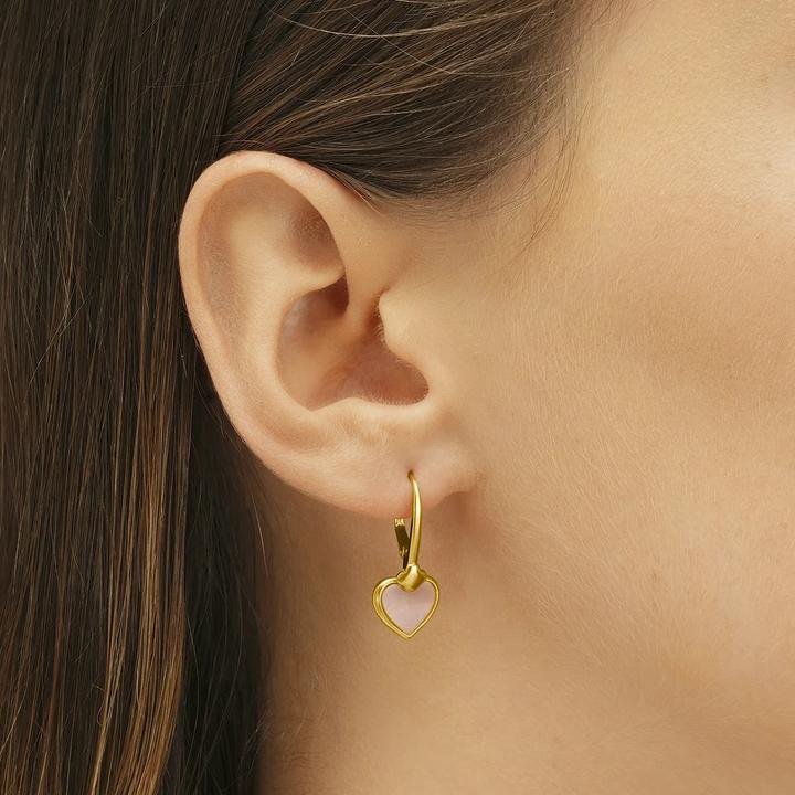 Immagine prodotto Charles Garnier Traversina a forma di cuore PASSION in argento dorato e madreperla rosa (Argento, Oro)