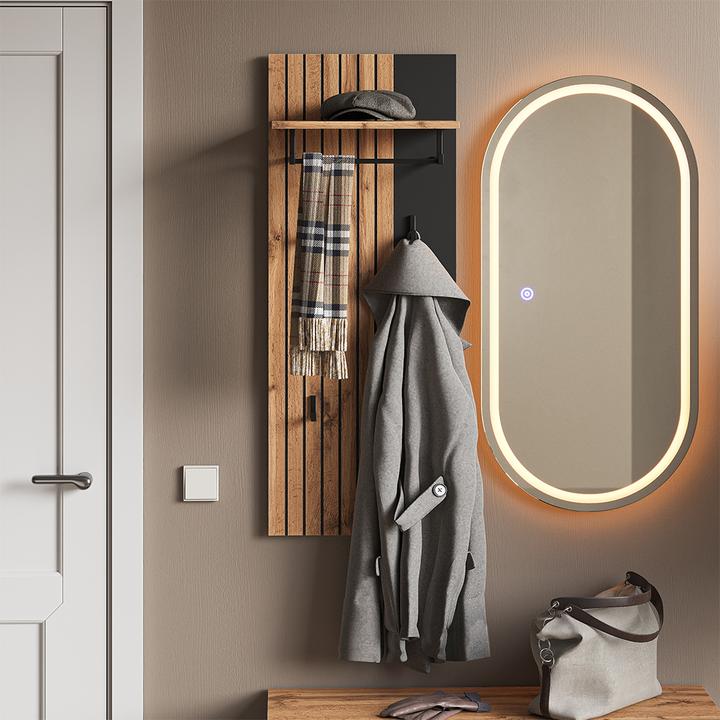 Actual product image Vichy Wall coat rack Amber, Oak Wotan, 43 x 110 cm