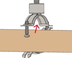 Actual product image Fischer 500719, Pipe clamp, Steel, 48 - 56 mm, 3.81 cm (1.5"), Zinc steel, 1 kN