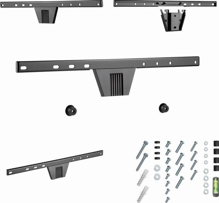Actual product image Gembird WM-S80F-01 TV mount (80") Black (Wall, 80", 50 kg)