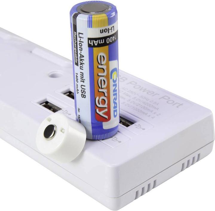 Produktbild Conrad energy Li-Ion-Akku 18650 mit USB, 2er (3.70 V, 1400 mAh)