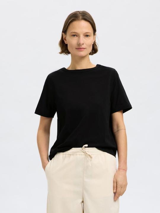 Image du produit Selected Femme 100% Baumwoll T-Shirt mit Rundhalsausschnitt (S)