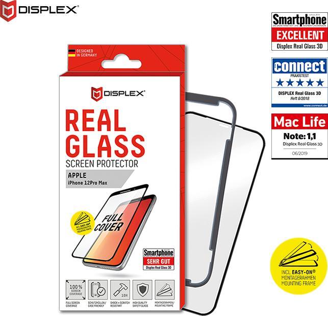 Produktbild Displex Real Glass, Full Cover Panzerglas (1 Stück, Apple iPhone 12 Pro Max)